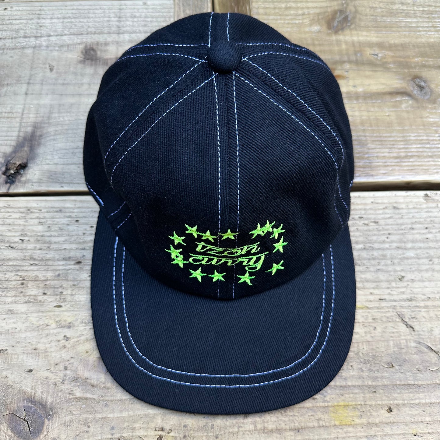 izon logo cap black x yellow